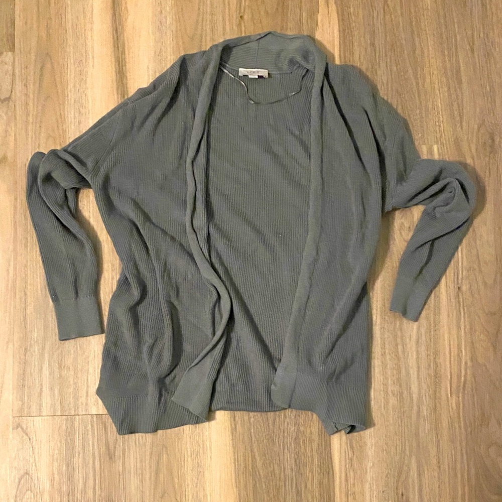 LOFT Gray Women's Cardigan Sweater